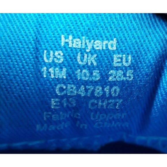 Sperry Top-Sider Boys Boat Shoes Size 11M Brown Canvas Blue Accents Tie Laces - Picture 9 of 9